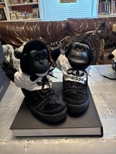 adidas Jeremy Scott Gorilla Men’s Mid Top Black White Extremely rare picture