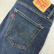 Levi Strauss & Co. 512 Jeans Mens 32x32 Blue Slim Tapered Dark Wash Denim Pants picture