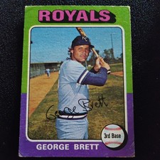 1975 Topps #228 George Brett Rookie HOF Kansas City Royals Vintage Baseball Card picture