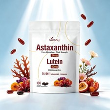 Astaxanthin 24mg Lutein 40mg 180 Softgels 14-in-1 Daily Dietary Supplement picture