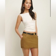 Reformation Parker Linen Skort Size 6 picture