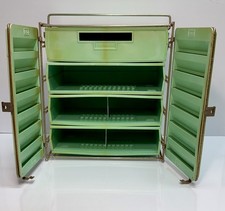 Rare Vintage Becton Dickinson Industrial Medical Dental Cabinet w Accessories picture
