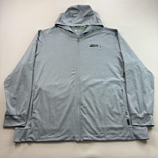 Nike Seattle Seahawks Hoodie Sweatshirt Mens XXL Gray Dri-Fit NFL On-Field Zip picture