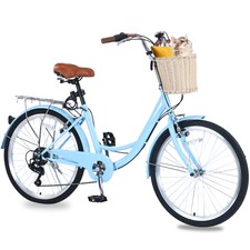 26 Inch Ladies’ Beach Cruiser Commuter Bike, 7‑Speed, Front Storage Basket picture