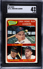 1965 Topps #3 A.L. Home Run Leaders SGC 4 Mickey Mantle Boog Powell Killebrew picture