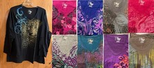 JMS Just My Size Women’s Plus 4X T-Shirt Graphic Long Sleeve - Various picture