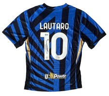 LAUTARO MARTINEZ Rare Hand Signed 2020/21 Inter Milan FC Home Jersey Beckett COA picture