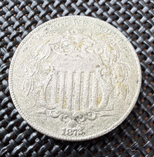 1872 Shield Nickel 5C No Rays Philadelphia Business Strike KM#94 picture