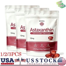 1-3X Rovina Astaxanthin 12mg Softgels Natural Antioxidant Wellness Supplement🔥 picture