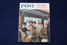 1955 SEPTEMBER 24 THE SATURDAY EVENING POST MAGAZINE - PEOPLE ON TRAIN - E 34167 picture