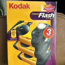 Vintage Kodak One Time Use Camera 3 Pack Power Flash 27 Exposures X3 81 Total picture