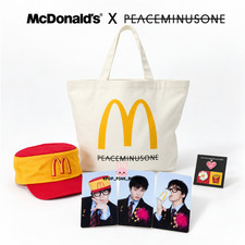 GDRAGON G-DRAGON GD McDonald's PEACEMINUSONE PIN SET BALL CAP PHOTOCARD picture
