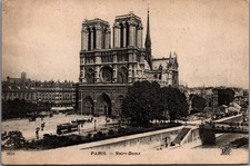 Vintage 1919 Notre Dame Paris RPPC Postcard - Neurdein Photo WWI Era picture