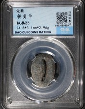 Pre-Qin China Bronze Cowrie Money Ancient Currency Bao Cui 85 先秦铜贝币 picture
