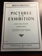 1952 Mussorgsky Pictures at an Exhibition Piano Score Authentic Edition IMC 1250 picture