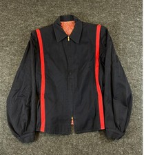Vintage Gabardine Riding Jacket Womens Large Paisley Lining Ricky True VTG 1950s picture