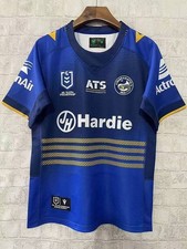 Men's Royal Blue Navy Gradient Rugby Jersey Short Sleeve Athletic Top picture