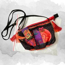 Laurel Burch Colorful Cat Crossbody Bag NWT picture