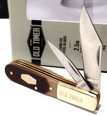 Schrade Old Timer Delrin Handles 2 Blade BARLOW Folding Pocket Knife 280OT EDC picture