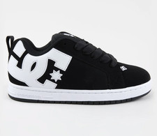 DC Court Graffik Men's Black White Skate Shoes Sneakers Casual Authentic picture