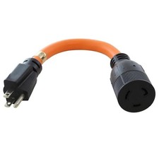 AC WORKS 1ft 12/3 STW NEMA 5-15P to L5-20R 15A/20A Locking Adapter Cord picture