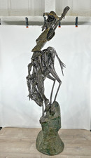 HUGE Bob Bennett Don Quijote Wire Sculpture 57