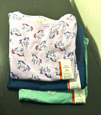 Wonder Nation Girls T-Shirt Lot of 3 7-8Y Short Sleeve Cotton Crew Unicorn picture