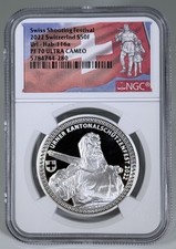 2022 Switzerland Swiss Shooting Festival Silver 50F Uri-Hab-116a NGC PF70 UCAM picture