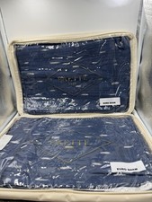 FRETTE Lux Monsoon Euro Sham (2) White/Blue 26x26 Original $475 picture
