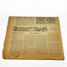 1924 Seckatary Hawkins Halloween Milwaukee Journal Newspaper Page picture