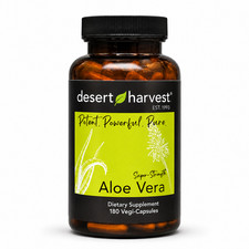 Desert Harvest Super-Strength Aloe Vera, Freeze Dried Aloe Vera - 180 Capsules picture