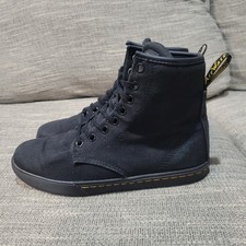Doc Dr. Martens SHERIDAN Matte Black Round Toe 8 Eye Lace Up Shoes Womens Size 6 picture