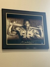 BO JACKSON AUTOGRAPHED SIGNED BO KNOWS FOOTBALL / BASEBALL FRAMED 16X20 picture