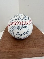 1976 KC Royals Signed Baseball - 26 Signatures George Brett, Whitey Herzog picture
