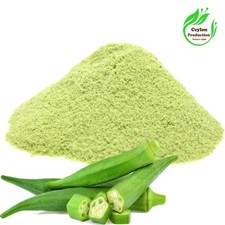 Okra Powder Natural Herbal Ground Fine Dried Lady Finger Vegetable Organic picture
