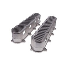 Finned Cast Aluminum Valve Covers with Coil Mounts and Covers for GM LT - Satin picture