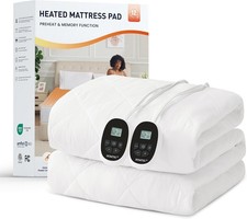 Homtec Electric Heated Mattress Pad California King Digital 12 Heat Settings picture