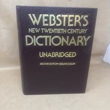 Webster's New Twentieth Century Dictionary Unabridged 2nd Ed HC Illustrated 1977 picture