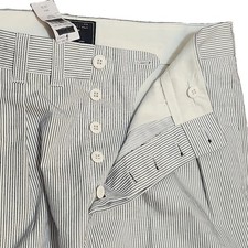 NWT Todd Snyder Mens 34x29 Navy Corded Stripe Officer Trouser Pleated Wide Baggy picture