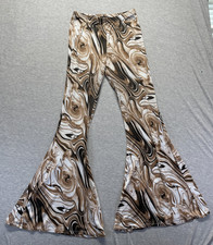 Vibe Sportswear High Waisted Flare Pants Womens Medium Multicolor Marble Swirl picture