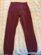 Lululemon Align High-Rise Pant Size 4 Pockets Red Merlot picture