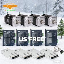 【US SHIP】4Axis Nema 34 Stepper motor 1700oz 3.5A & Driver DM860A& Power Supply picture