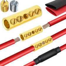 2 Gauge Wire Butt Connectors 6 PCS Brass Mechanical Butt Splice Connectors Kit 2 picture