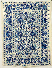 Cotton Suzani Bedspread / Suzani Throw / Suzani Wall Hanging / Suzani Embroidery picture