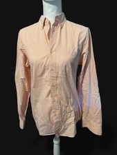 Y2k J.Crew Peach Gingham Button-Up Shirt size XS picture