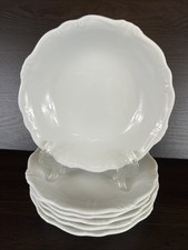 6 Johann Haviland Bavaria Aristocrat White 7 1/2” Coupe Soup Bowls picture