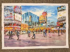 Hand Painted Oil Painting On Canvas- Sankofa Square Toronto Canada picture