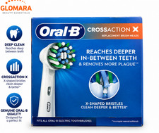 OEM Oral-B CrossAction X Replacement Brush Heads White Multi Pack NEW picture