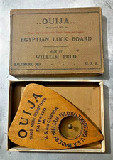 Antique Genuine 1919 Wm. Fuld 2-color Ouija Board w/ Planchette in Original Box picture