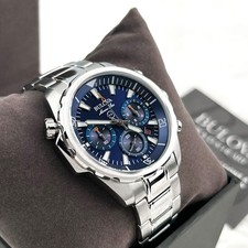 BULOVA 96B256 Men's Marine Star Chronograph Watch Stainless Steel New With Box picture